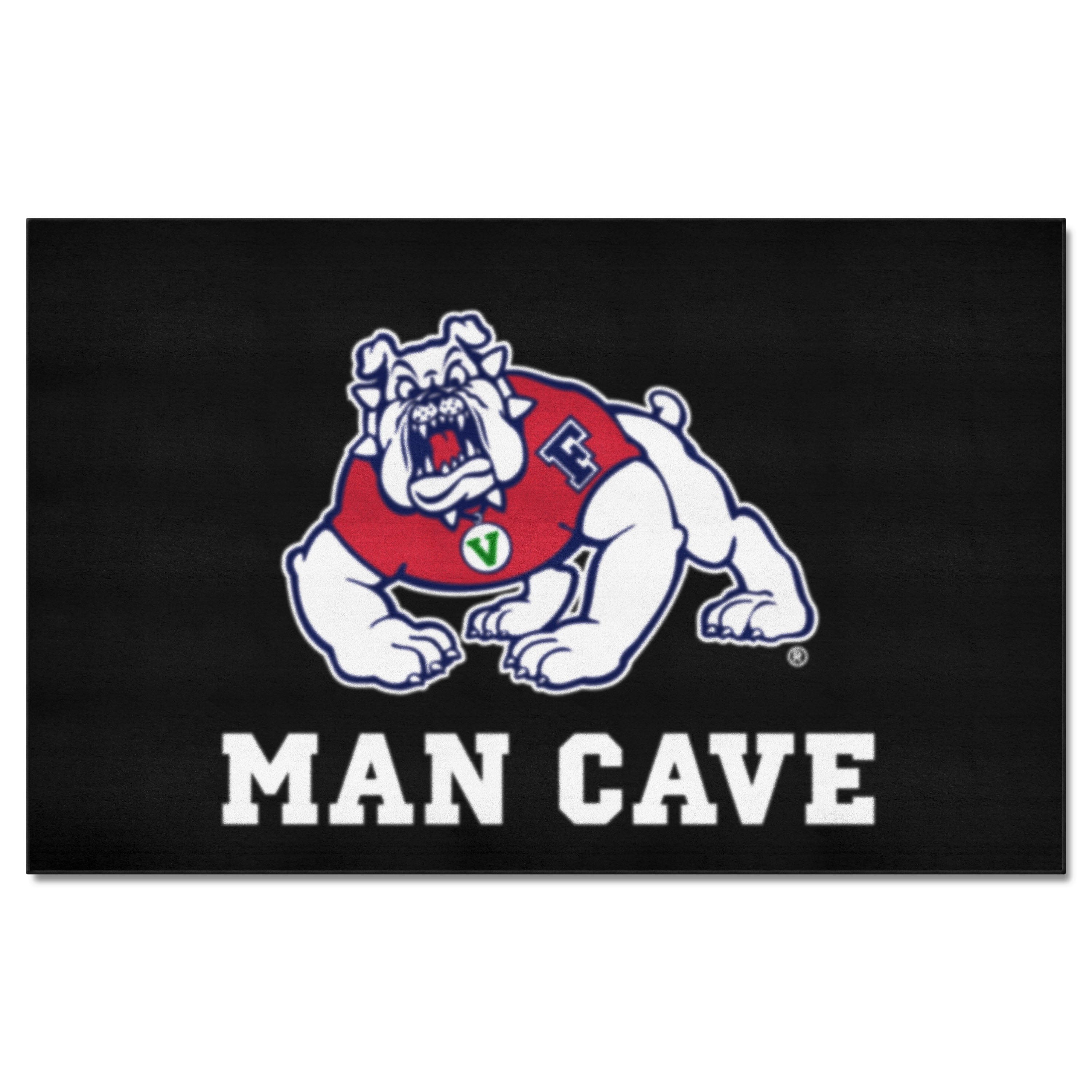 Fresno State Bulldogs Man Cave Ulti-Mat Rug - 5ft. x 8ft., Black - Fresno State