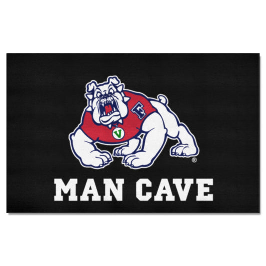 Fresno State Bulldogs Man Cave Ulti-Mat Rug - 5ft. x 8ft., Black - Fresno State