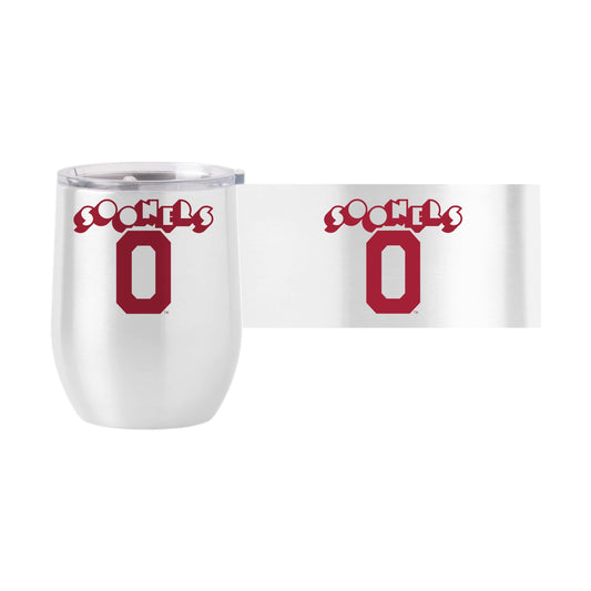 Oklahoma 16oz Arcade Stainless Curved Beverage - Logo Brands - Flyclothing LLC