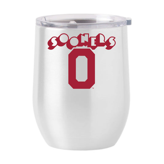 Oklahoma 16oz Arcade Stainless Curved Beverage - Logo Brands - Flyclothing LLC