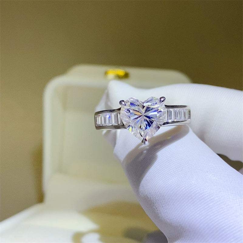 3 Carat Moissanite 925 Sterling Silver Ring - Trendsi - Flyclothing LLC
