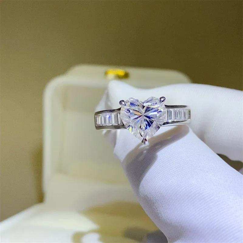 3 Carat Moissanite 925 Sterling Silver Ring - Trendsi - Flyclothing LLC
