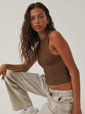 Round Neck Cropped Tank - Trendsi - Flyclothing LLC