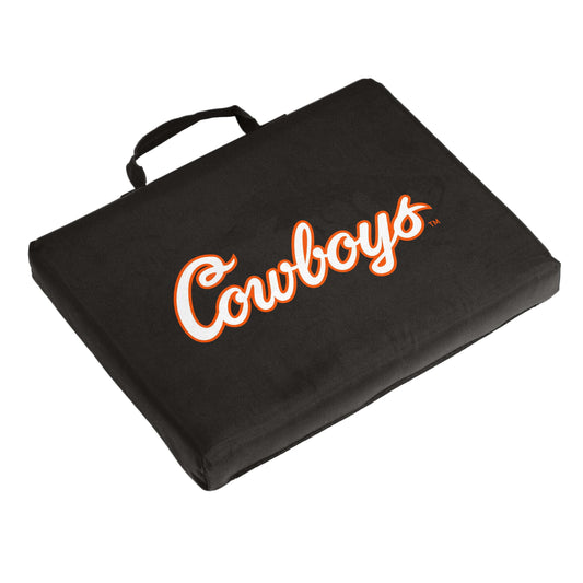 Oklahoma State Cowboy Script Black Bleacher Cushion - Logo Brands - Flyclothing LLC
