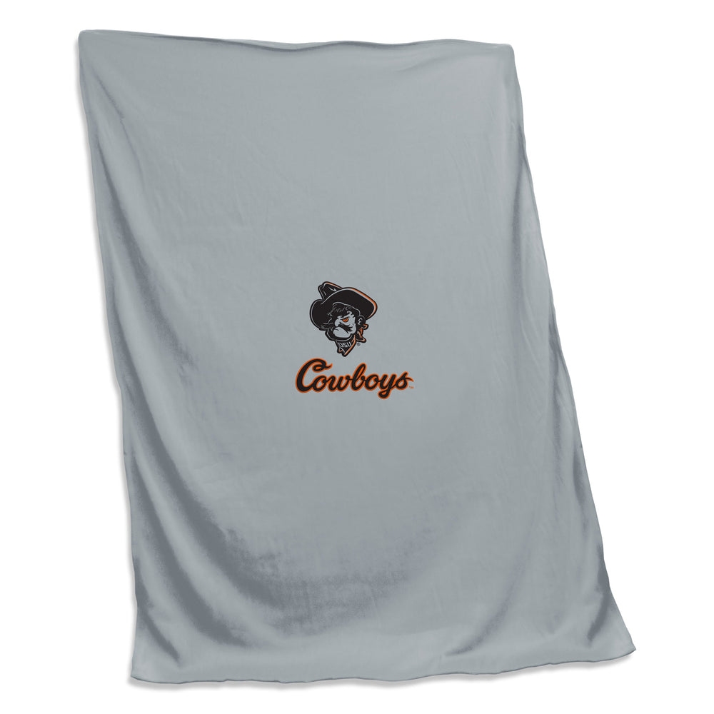 OK State Gray Phantom Pete Sweatshirt Blanket