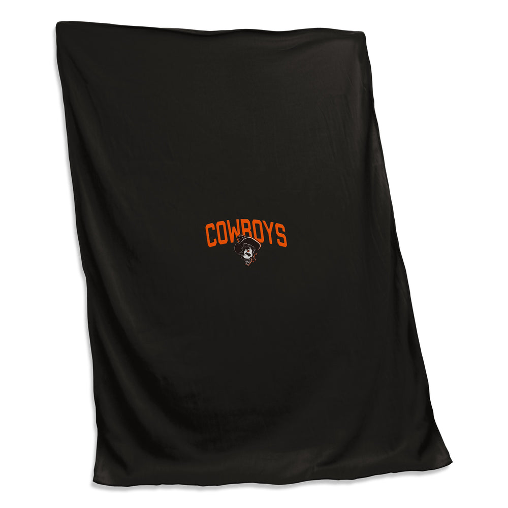 OK State Black Sweatshirt Blanket