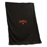 OK State Black Sweatshirt Blanket