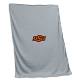 OK State Gray Sweatshirt Blanket (Screened) - Logo Brands - Flyclothing LLC