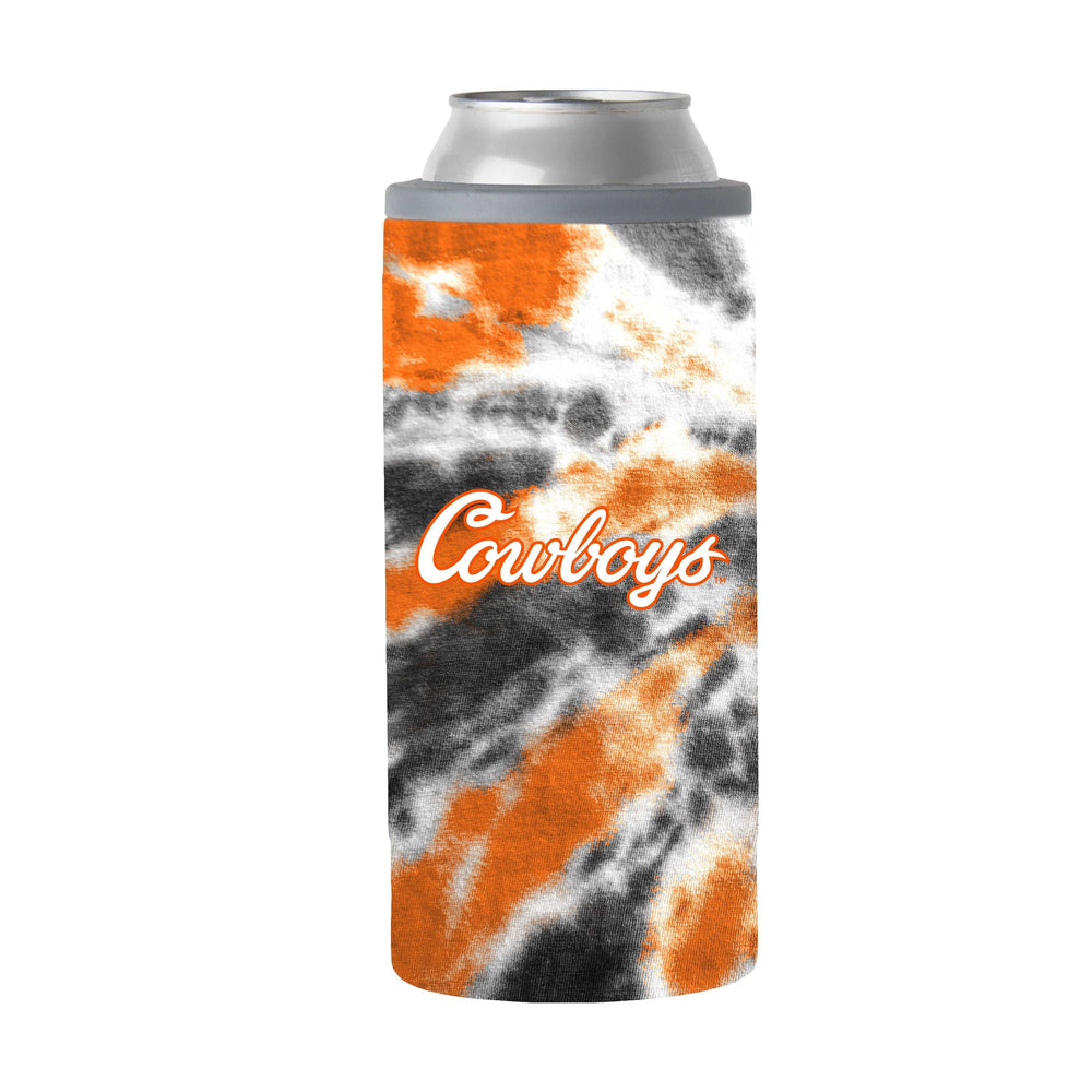 Oklahoma State 12oz Tie Dye Slim Can Coolie - Logo Brands - Flyclothing LLC