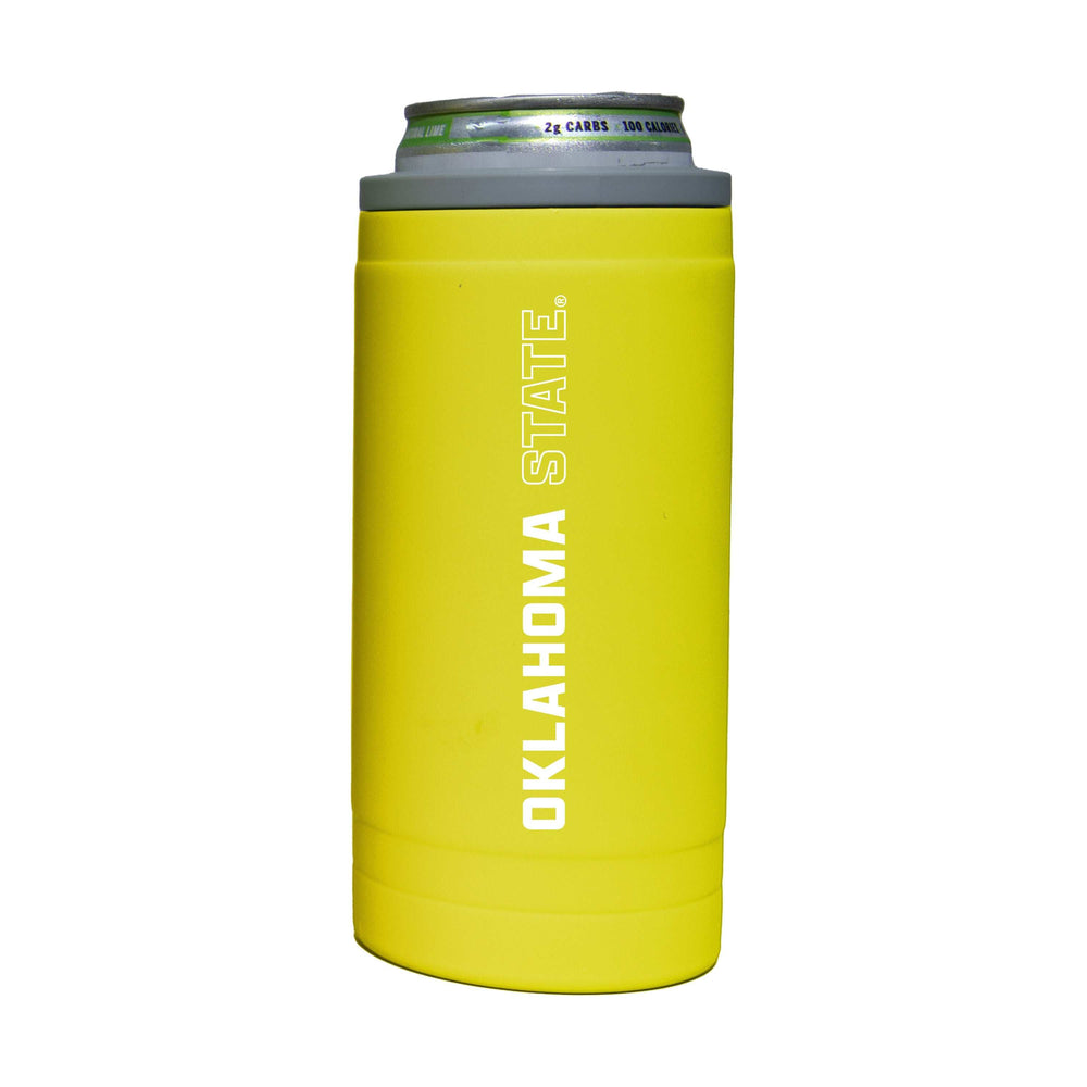 OK State 12oz Cru Stacked Soft Touch Slim Coolie - Logo Brands - Flyclothing LLC