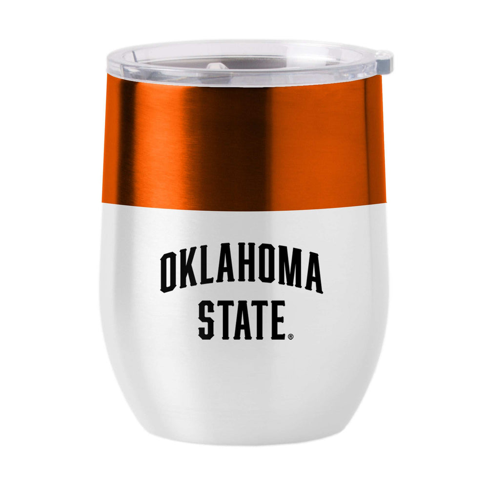 OK State Colorblock 16oz Stainless Curved Beverage - Logo Brands - Flyclothing LLC