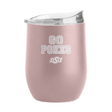 Oklahoma State 16oz Stencil Powder Coat Curved Beverage