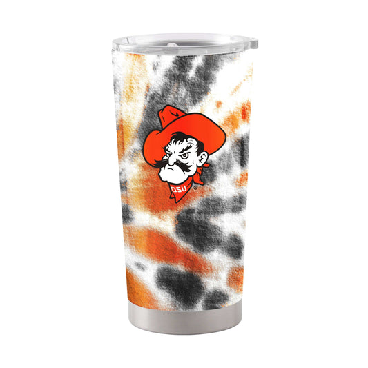 Oklahoma State 20oz Tie Dye Stainless Steel Tumbler - Logo Brands - Flyclothing LLC