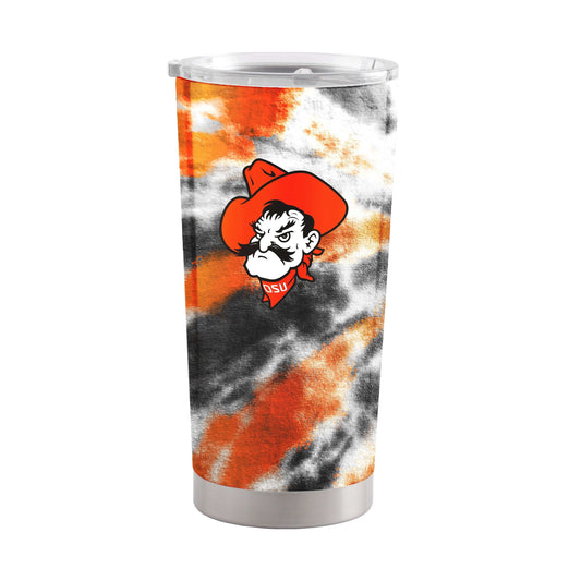 Oklahoma State 20oz Tie Dye Stainless Steel Tumbler - Logo Brands - Flyclothing LLC