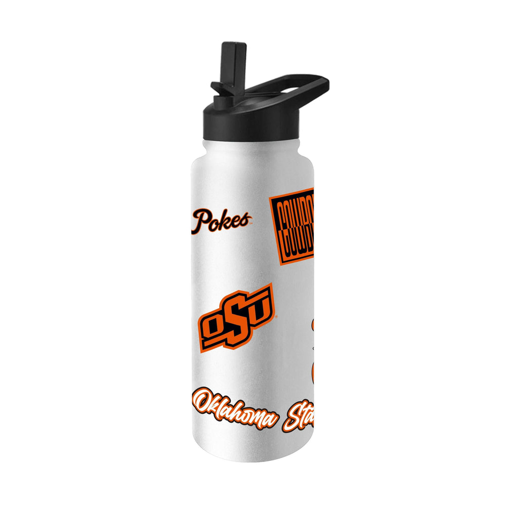 OK State 34oz White Dreamweave Quencher Bottle - Logo Brands - Flyclothing LLC