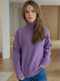 Turtleneck Raglan Sleeve Sweater - Trendsi - Flyclothing LLC