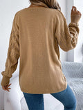 Openwork Open Front Long Sleeve Cardigan - Trendsi - Flyclothing LLC