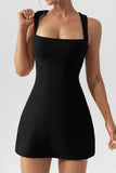 Square Neck Sleeveless Mini Dress - Trendsi