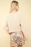 VERY J Shaggy Yarn Knit Zip Up Jacket - Trendsi