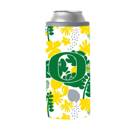 Oregon 12oz Floral Slim Can Coolie - Logo Brands - Flyclothing LLC
