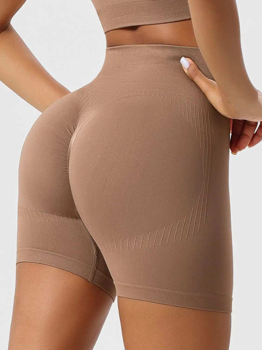 High Waist Shaping Shorts - Trendsi - Flyclothing LLC