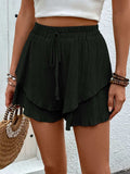 Tied Layered High Waist Shorts - Trendsi - Flyclothing LLC