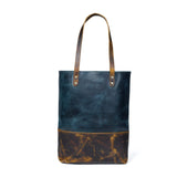 Blue Women's Leather Tote - Classy Leather Bags - Flyclothing LLC