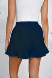 Full Size Drawstring Ruffle Hem Shorts - Trendsi - Flyclothing LLC