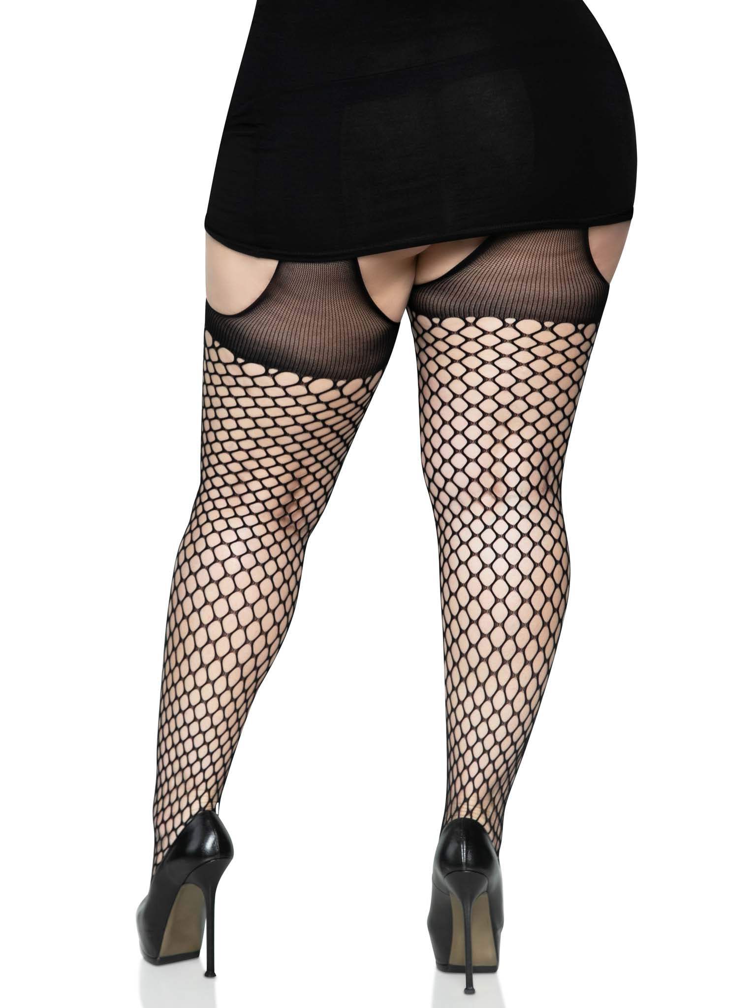 Addison Oval Net Suspender Hose