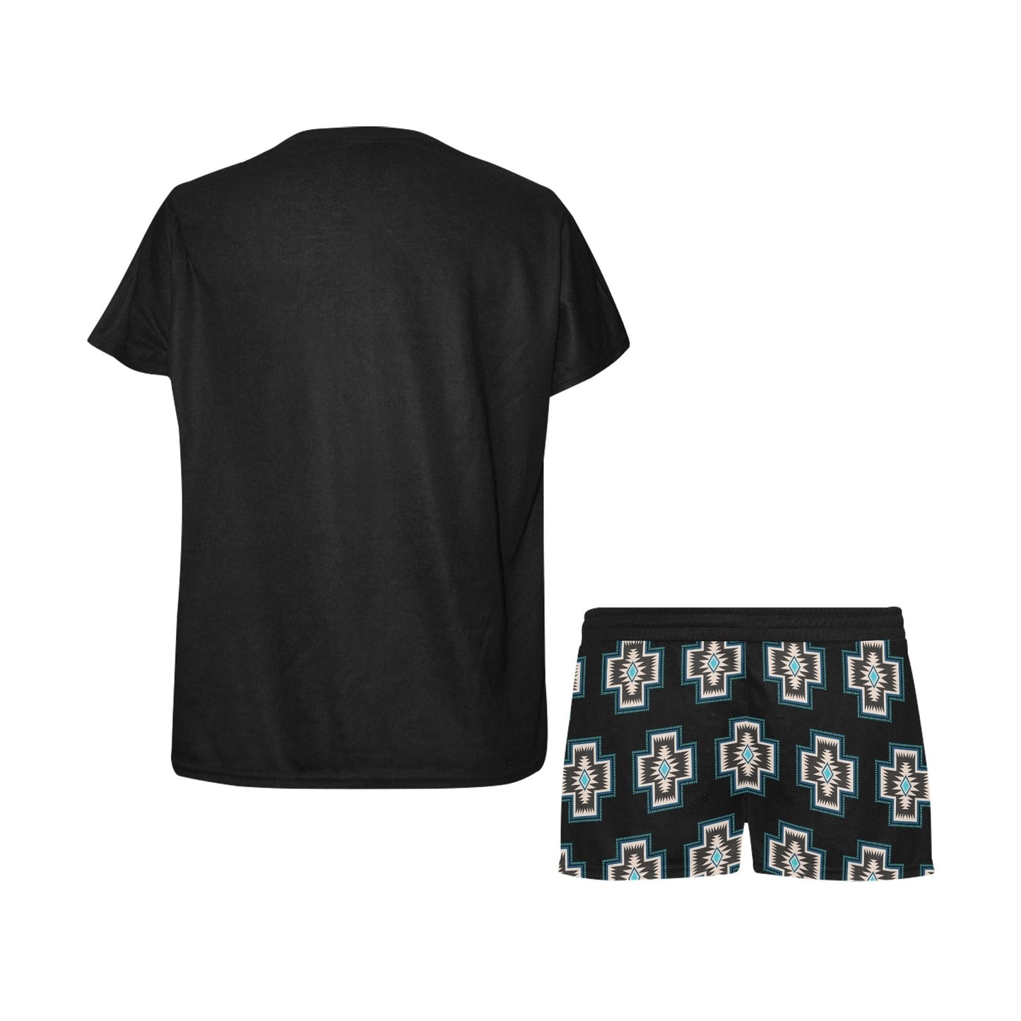 Baha Ranch Southwestern Cross Women's Western Top and Short Pajama Set