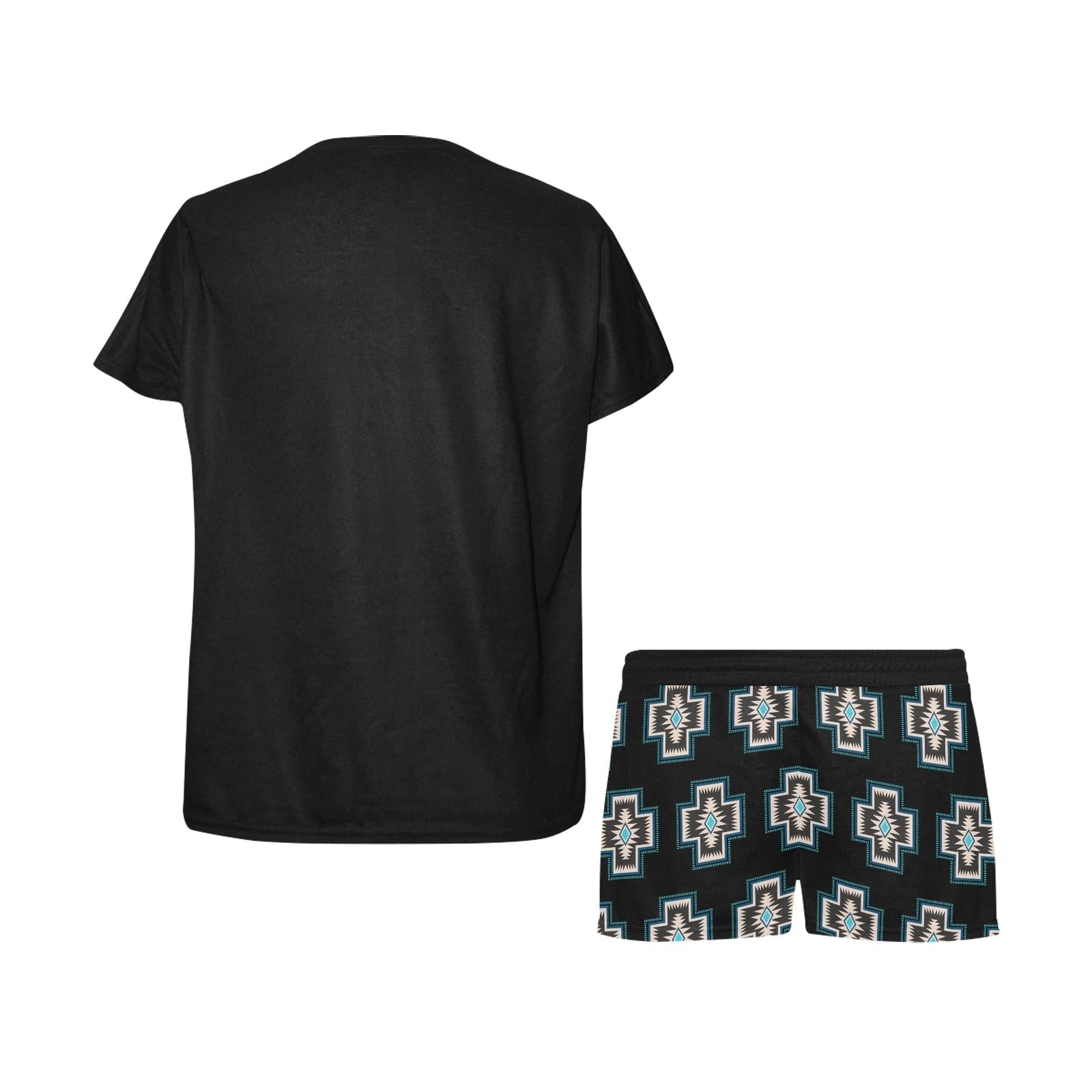 Baha Ranch Southwestern Cross Women's Western Top and Short Pajama Set