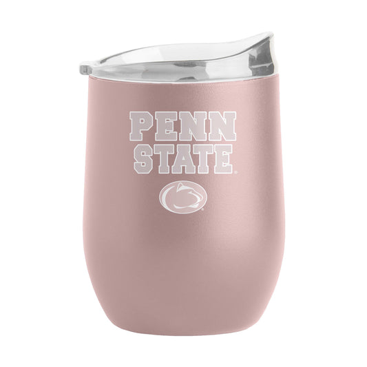 Penn State 16oz Stencil Powder Coat Curved Beverage - Logo Brands - Flyclothing LLC