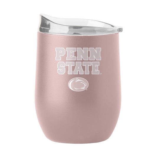 Penn State 16oz Stencil Powder Coat Curved Beverage - Logo Brands - Flyclothing LLC