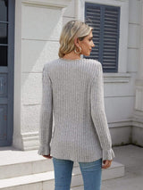 Lace Detail V-Neck Long Sleeve T-Shirt - Trendsi - Flyclothing LLC