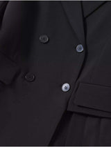 Plus Size Asymmetrical Pleated Blazer Dress - Trendsi - Flyclothing LLC
