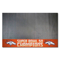 Denver Broncos Vinyl Grill Mat - 26in. x 42in., 2016 Super Bowl L Champions - Denver Broncos