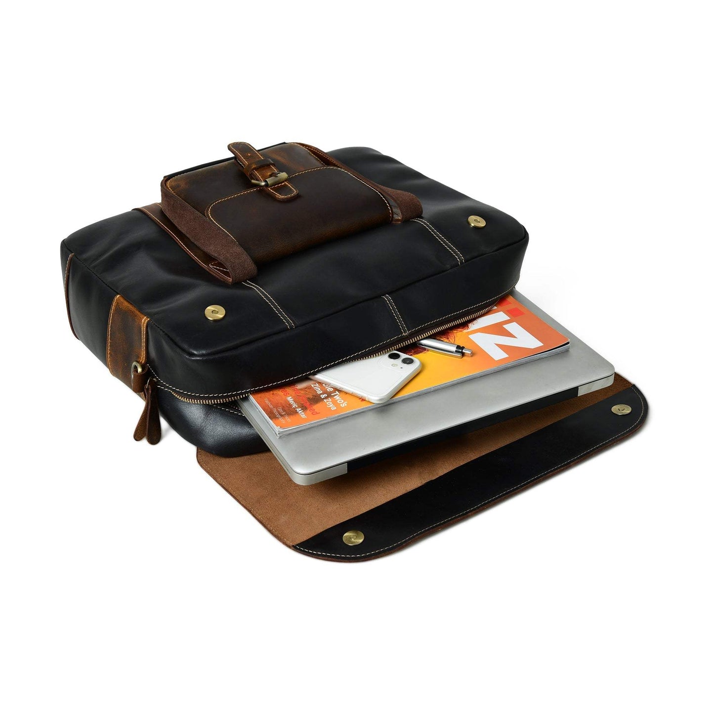 Walker Office Travel Top Handle Bag - Classy Leather Bags - Flyclothing LLC