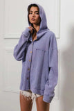 BiBi Washed Waffle Thermal Hooded Jacket - Trendsi - Flyclothing LLC