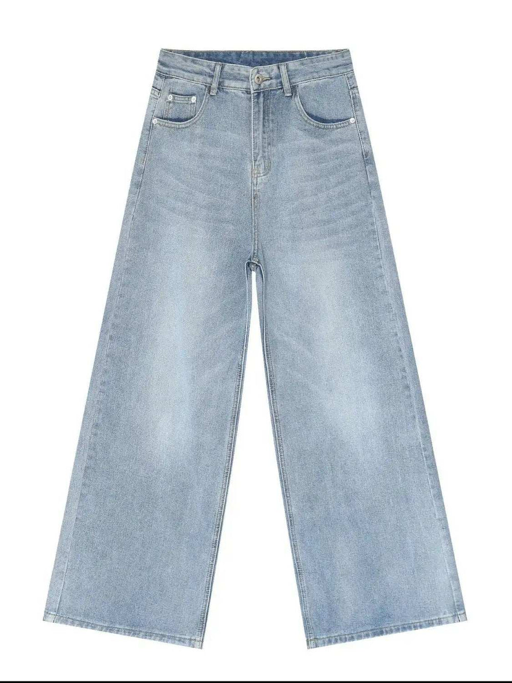 Men's Mid Rise Wide Leg Jeans - Trendsi - Flyclothing LLC