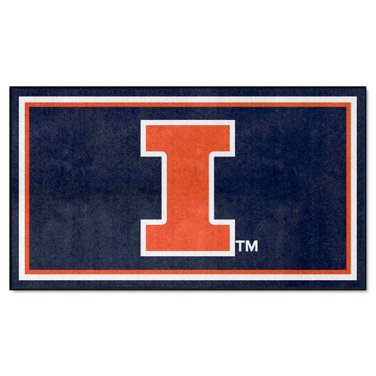 Illinois Illini 3ft. x 5ft. Plush Area Rug - Illinois