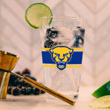 Pittsburgh 16oz Stripe Pint Glass - Logo Brands - Flyclothing LLC