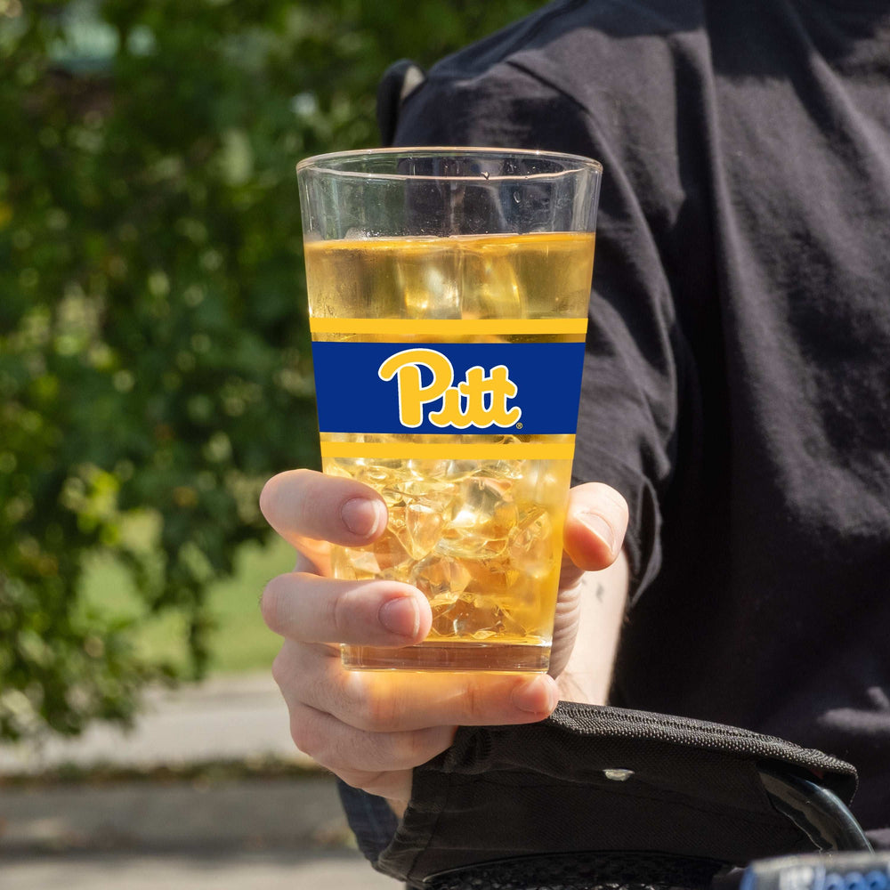 Pittsburgh 16oz Stripe Pint Glass - Logo Brands - Flyclothing LLC