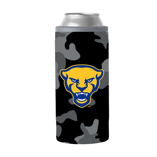 Pittsburgh Black Camo 12oz Slim Can Coolie - Logo Brands - Flyclothing LLC