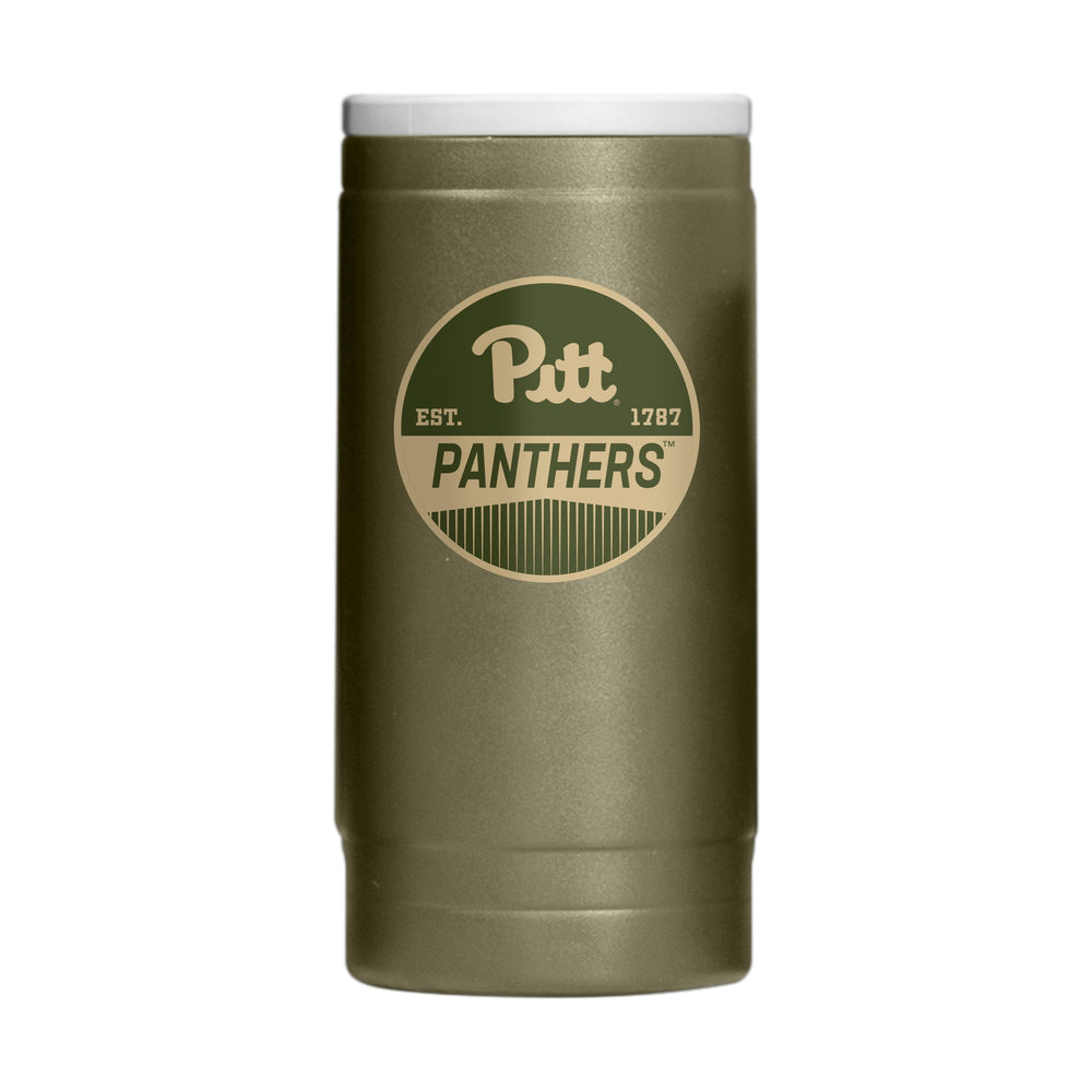 Pittsburgh 12oz Badge Powdercoat SlimCan Coolie