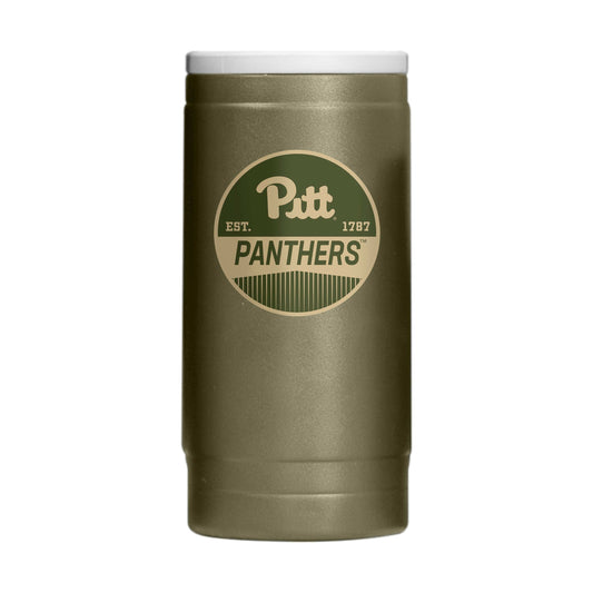 Pittsburgh 12oz Badge Powdercoat SlimCan Coolie - Logo Brands - Flyclothing LLC