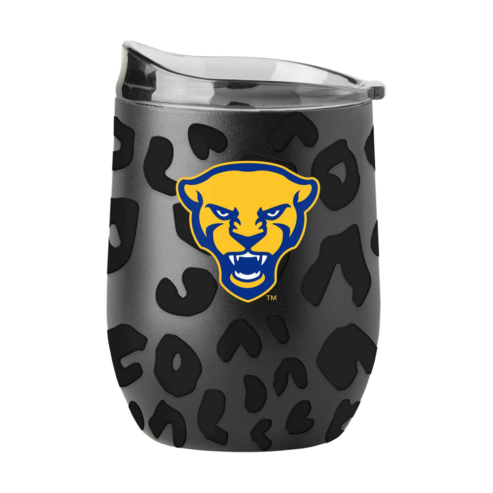 Pittsburgh Leopard 16oz Black Powdercoat Curved Beverage - Logo Brands - Flyclothing LLC
