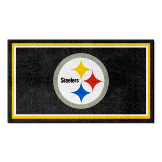 Pittsburgh Steelers 3ft. x 5ft. Plush Area Rug - Pittsburgh Steelers