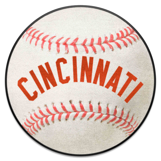 Cincinnati Reds Baseball Rug - 27in. Diameter1967 - Cincinnati Reds