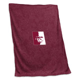 Pitt State Maroon Paisley Sweatshirt Blanket (Screened) - Logo Brands - Flyclothing LLC