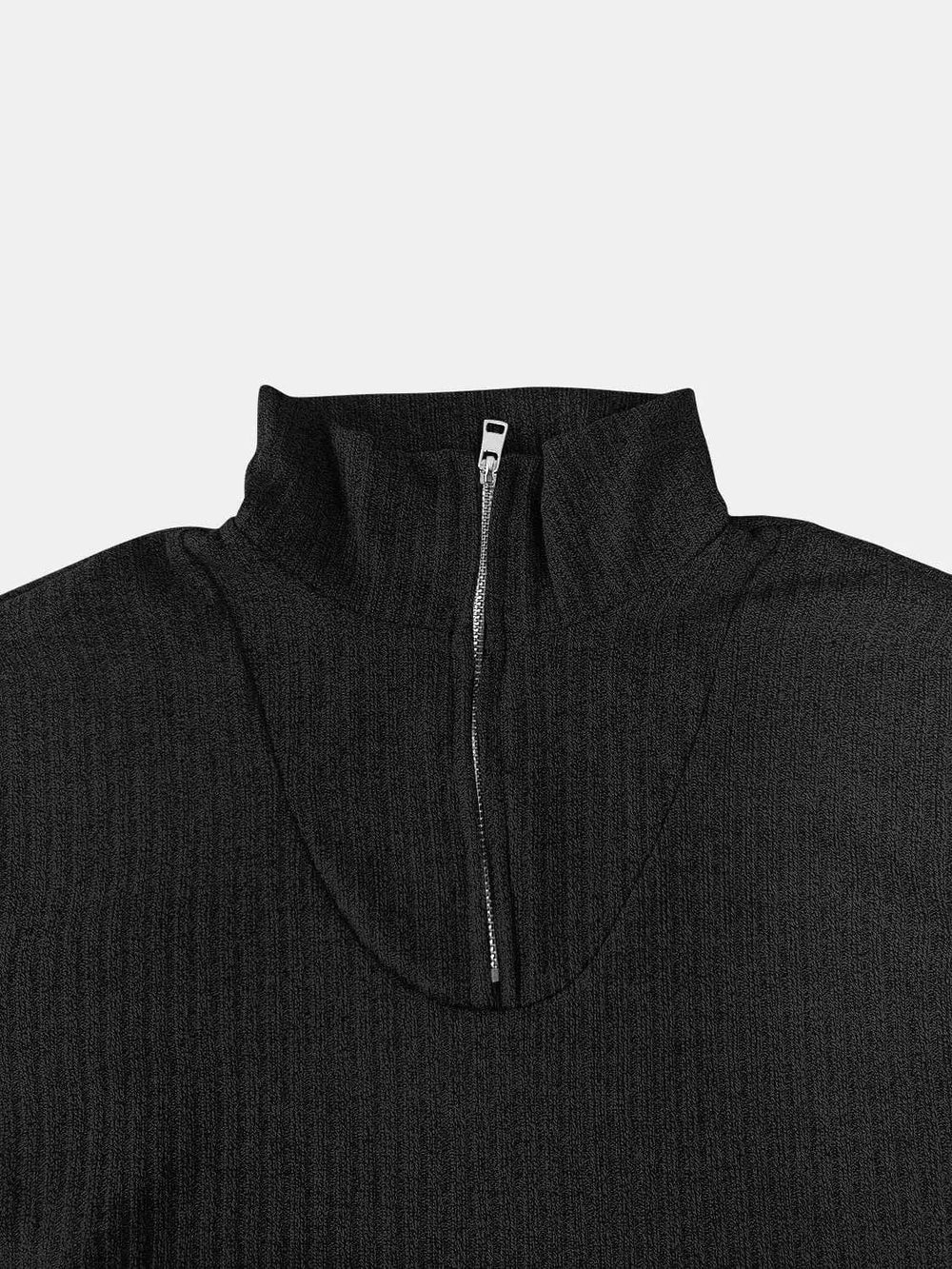 Full Size Quarter Zip Long Sleeve Top - Trendsi - Flyclothing LLC